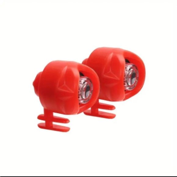 NEW Pair of Crocs Shoe Lights Headlights in Red Like Jibbitz Flashlights Light - Picture 2 of 7
